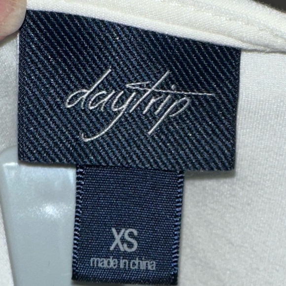 Daytrip Cream Lace-Up Women's Blouse - Picture 3 of 4